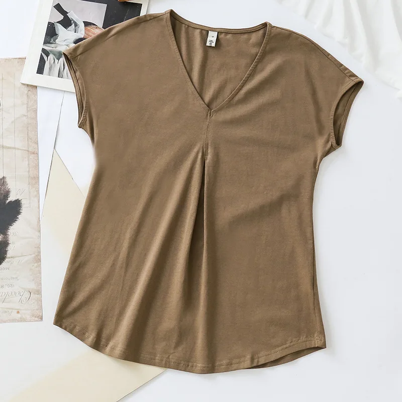 Wholesale Custom Fabric Size Color T-shirts for Ladies