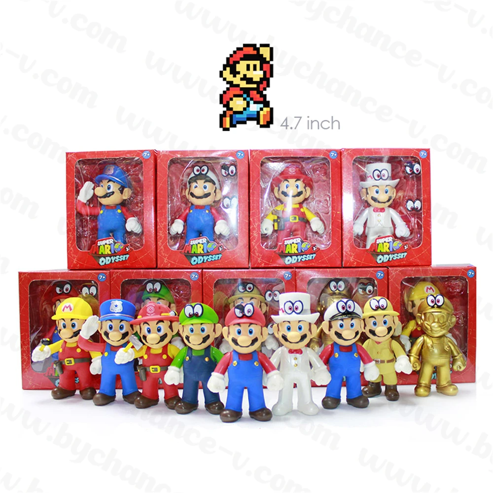 Фигурка Mario Bros odyssey с 2 сменными глазами для лучшей коллекционной игрушки-5 дюймов