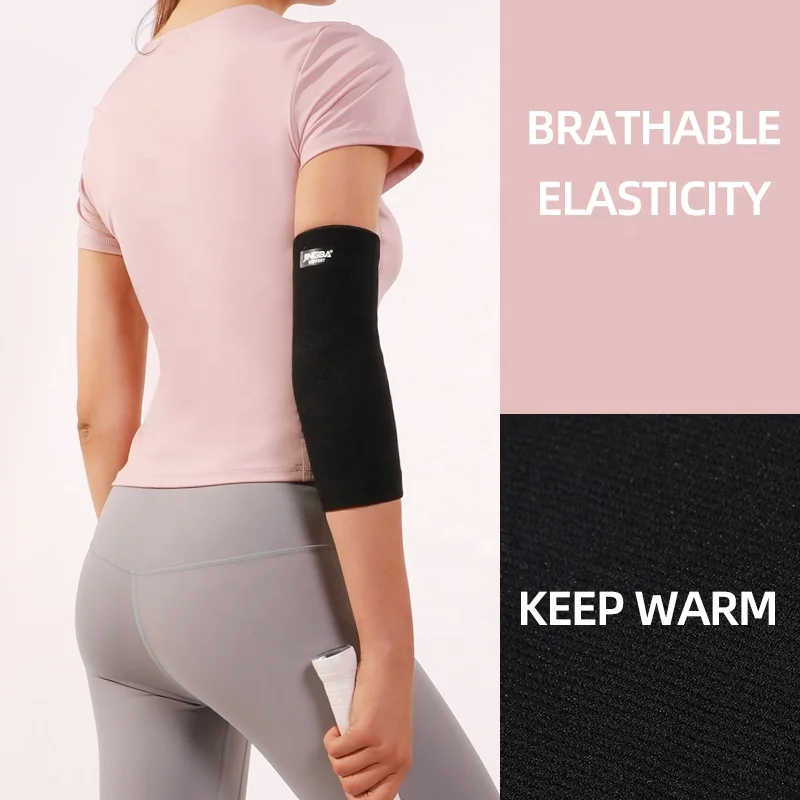 JINGBA Manufacturer Soft Knitted Compression Elastic Elbow Brace Baseball Basketball Volleyball Training Elbow Sleeve Bands