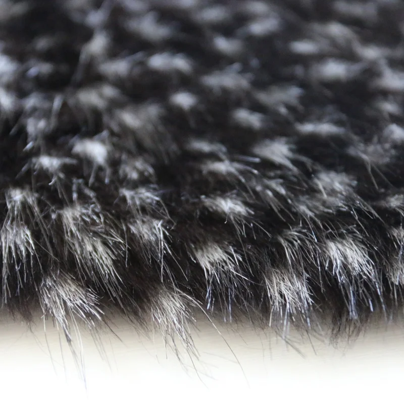 
Hot Black And White Hair Dyed Faux Raccoon Fur Collar Fabric 