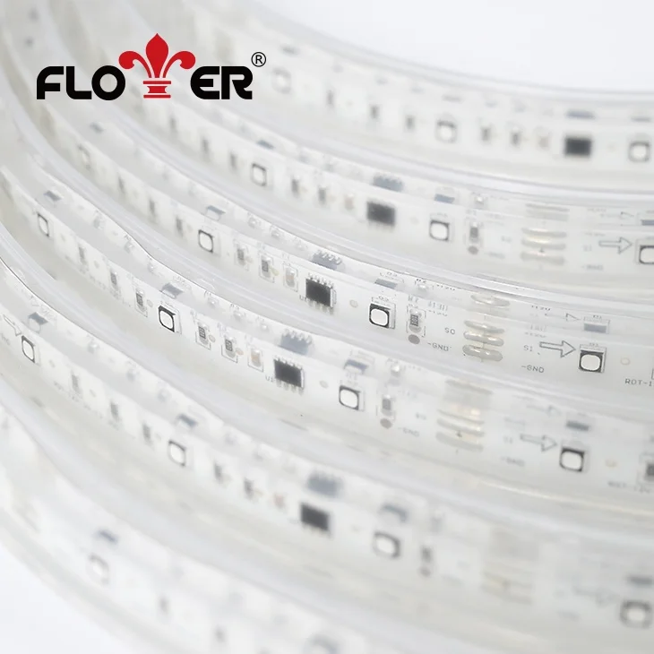 Цветок красный зелёный синий изменение цвета 12 В 3535 гибкая светодиодная лента с управлением SPI
