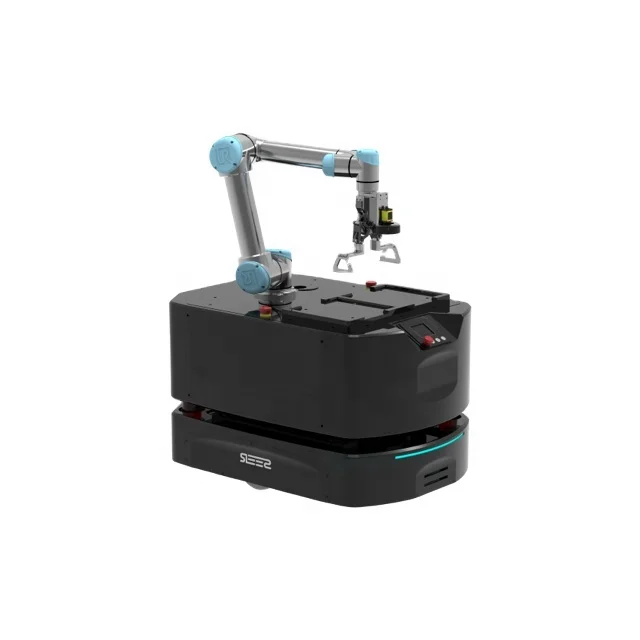 AMB-powered Autonomous Warehouse Robots are built by mounting robotic arm on the AMB series unmanned chassis Composite Robot