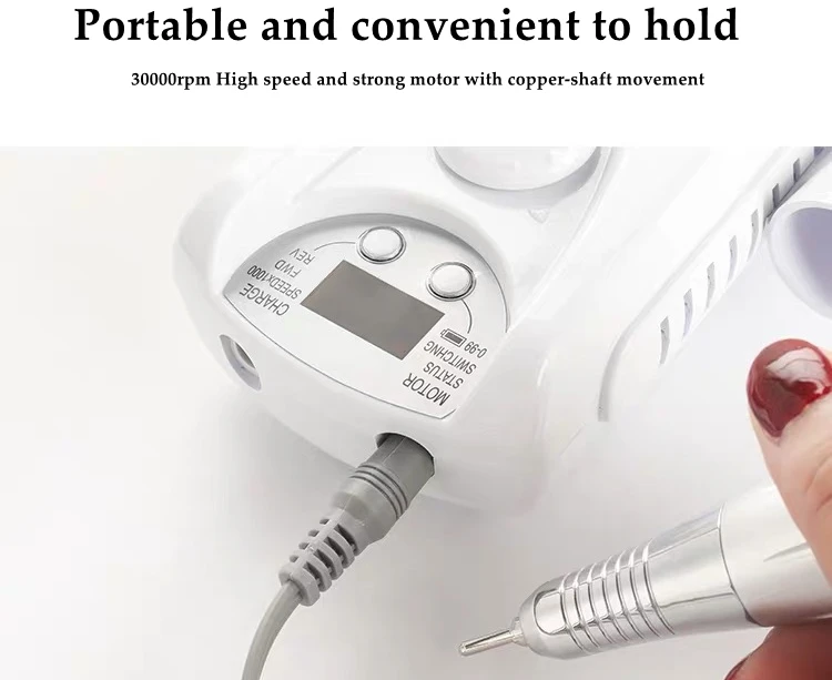 
High speed rechargeable salon professional acrylic portable electric nail drill file nail drill set 101 