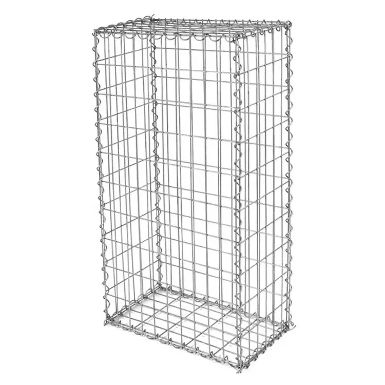 PVC Coated Grey color Galvanized wire Hexagonal Gabion Basket 80mm x 100mm / 100mm x 120mm Mesh Size Gabion Box