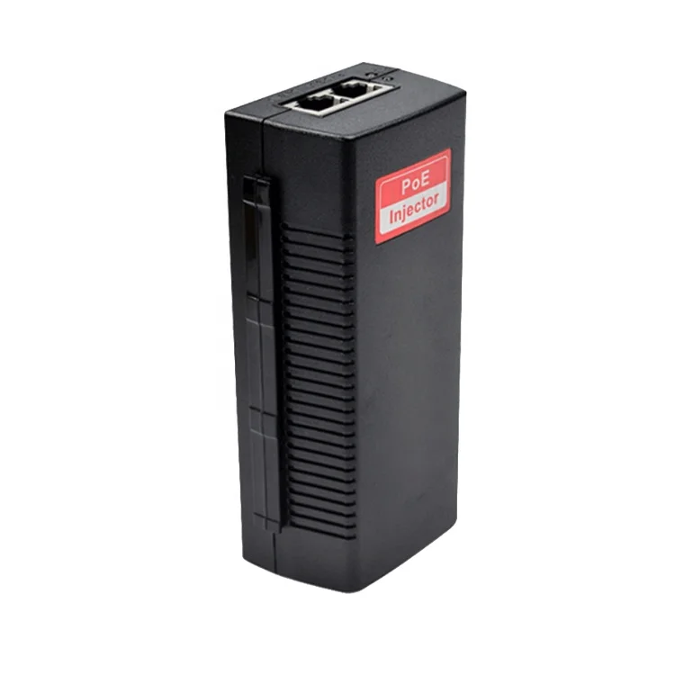 10/100/1000M 60W POE+ one Port IEEE802.3af/at Standard Gigabit 48v 60W POE Injector