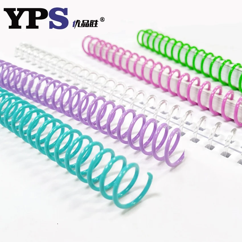 PET or PVC Material Purple Color Plastic Spiral Spring Binding Coil