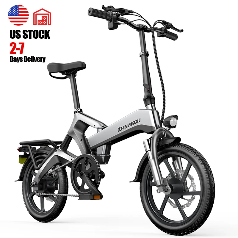 [RTS] US STOCK ZHENGBU K6 Best Selling Electric Bicycle 400W 48V 10.4AH 16Inch Folding Small Lightweight Lithium Electric Bike