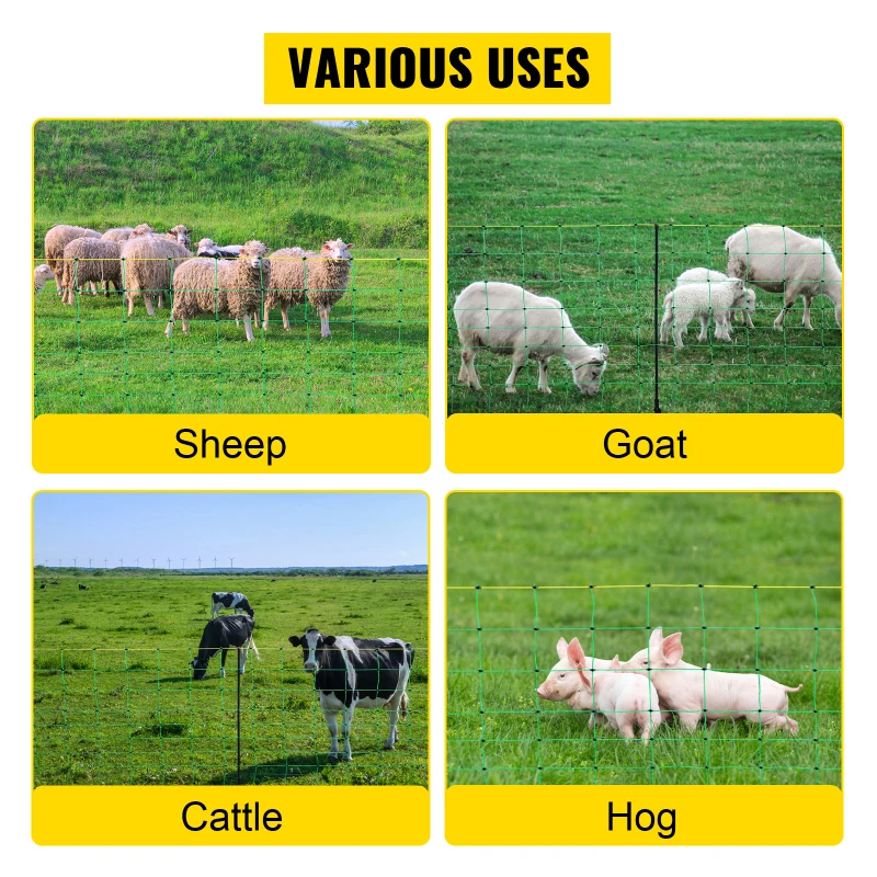 Farm Poultry Netting  Animal Fencing Net Livestock Cattle Chicken Goat Sheep Electric Fence Netting