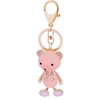 Best china low price bear keychain metal split ring fine quality custom keychain