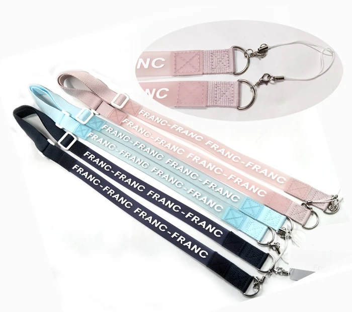 Custom logo phone transparent laser silicone pvc rubber lanyard print keying with PVC strap