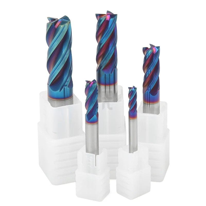 PHIPPS Manufacturer HRC 65 4 flutes hard alloy flat end milling cutter tungsten carbide end mill for steel