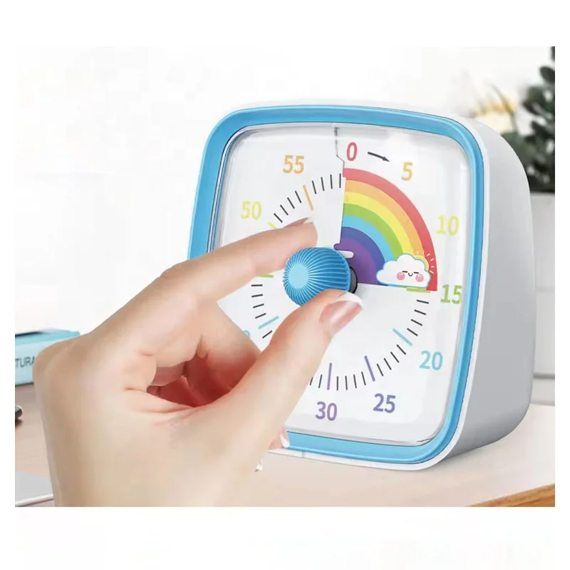 Yunbaoit Visual timer clock 60 minute time countdown kitchen classroom focus timer pomodoro productivity kids study timer