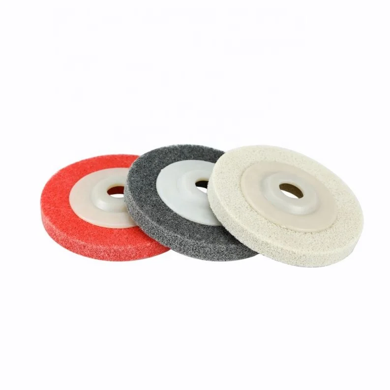 100mm Nylon Fiber Buffing Polishing Wheel Sanding Disc Set Grey Pack of 5 for Angle Grinders