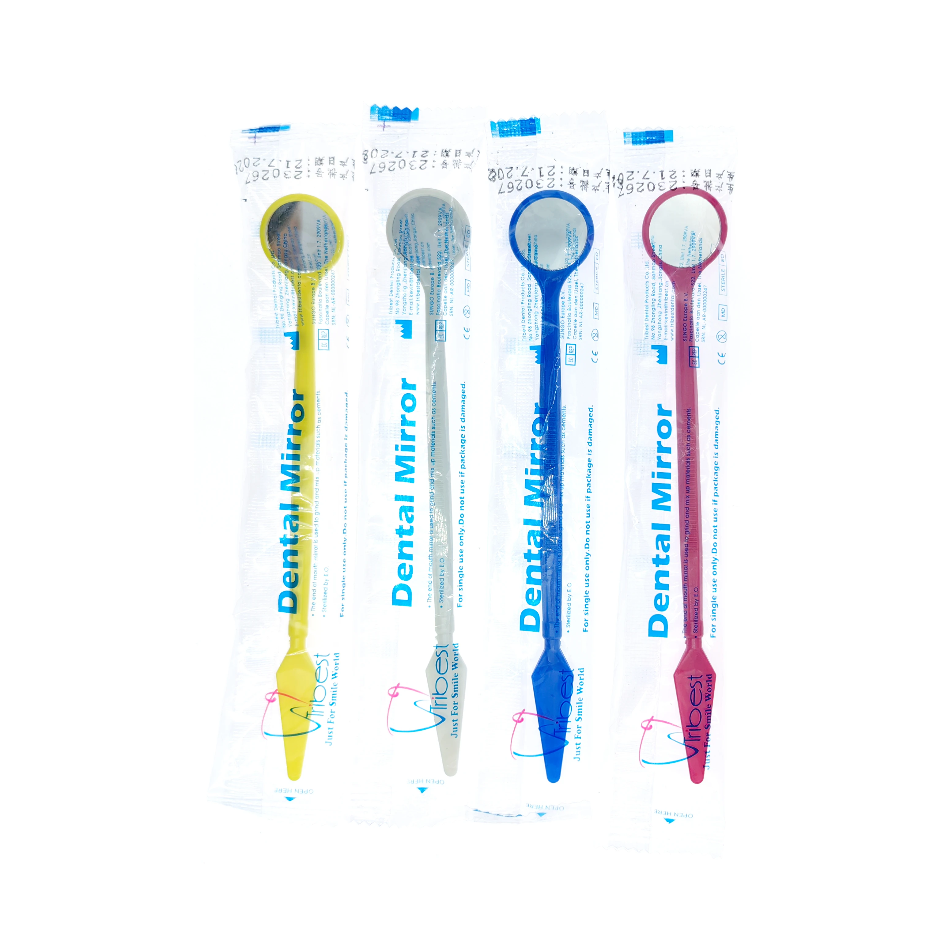New Product Dentist Lab Disposable Glass or Plastic Dental Mirror With Spatula