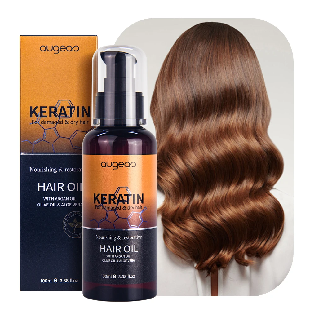 Customize wholesale price hair oil treatment for frizzy hair private label keratin hair serum