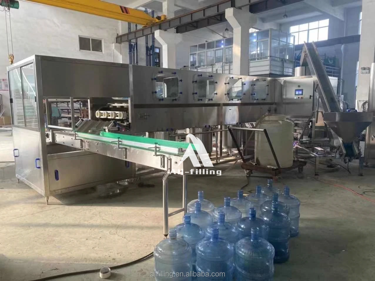 300BPH Automatic barreled 5 gallon bottle washing filling  capping machine