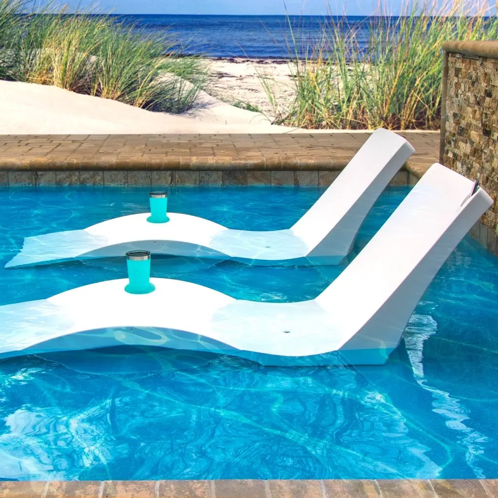 Factory Fiberglass Outdoor Furniture Of Cloe Sunbed Chair Lounger Plastic Pool Lounge Chairs