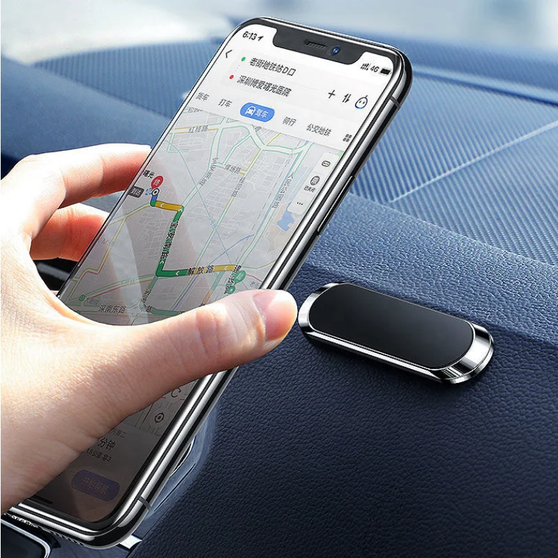 Air vent car aluminum phone holder adjustable car mobile phone holder in retail box