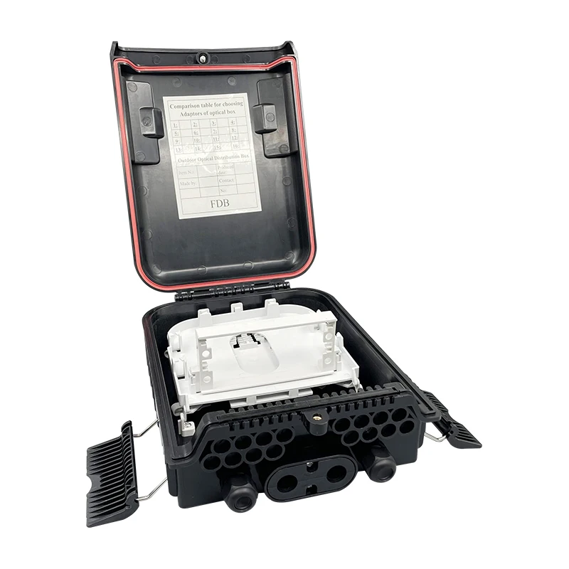 Factory High Quality 16 ports FTTH 16 Core Fiber Optic Splitter Box outdoor optic Fiber Terminal box of 4 in 16 out PLC type