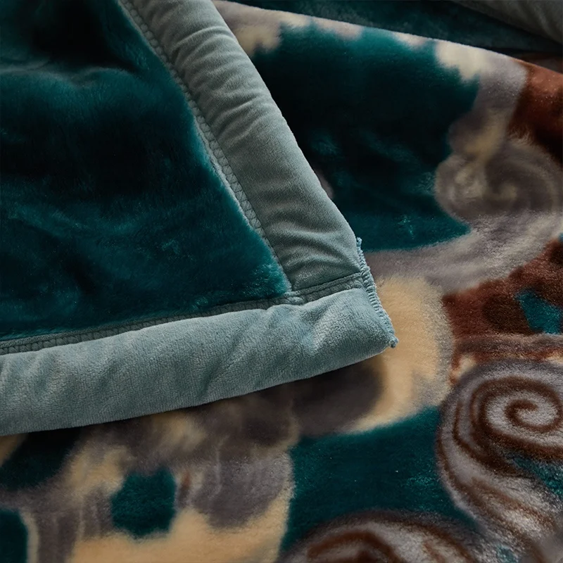 79*91 inch Angola Thickened Warm European Blanket Moisture Absorbing Breathable Suitable for King Blanket Wedding Luxury Blanket