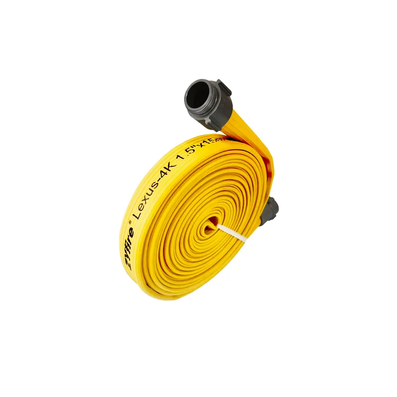 ZYfire 2 Inch 4-layer Flexible Lay flat Fire Hose for Industrial Fire Fighting 50N Adhesion Strength