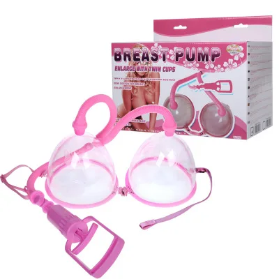 Manual Big Breast Vacuum Pump lifting Chest Beauty Breast Massager Female Breast Enhancement Enlargement Pump with Twin Cup