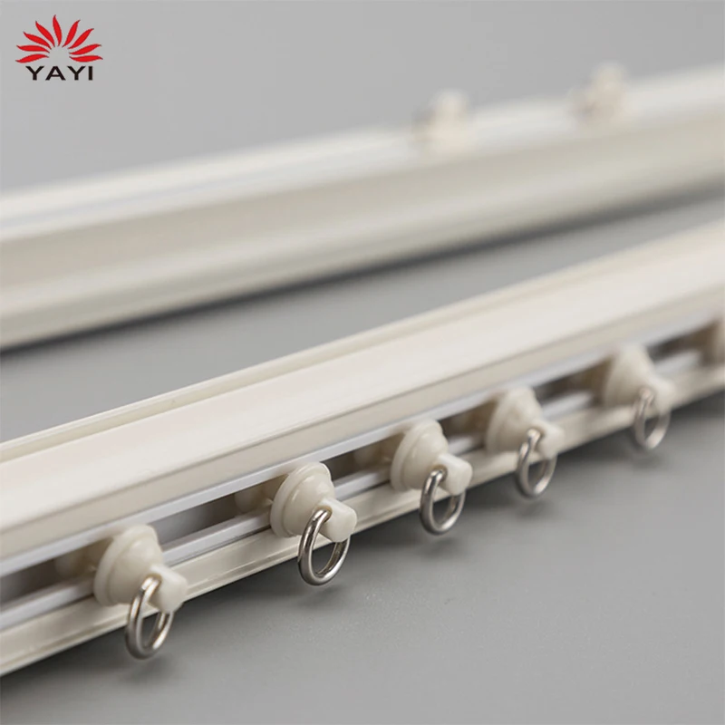 Aluminum alloy straight rail silent guide rail ultra-thin curtain track pulley curtain poles