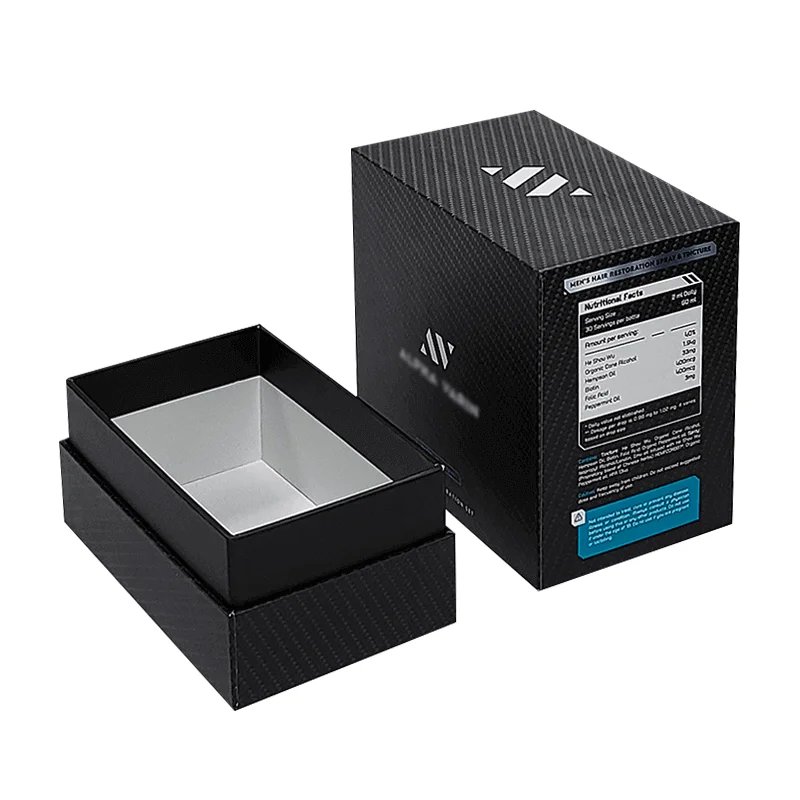 customized 3 pieces hair restoration topical foaming spray 30ml 70ml set gift box serum bottle boil packaging