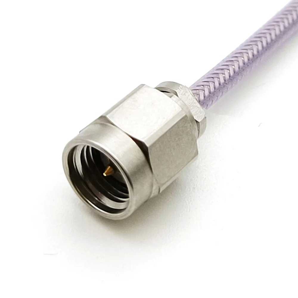 5G precision connector Samtec Rosenberger 43.5 GHz connector adapter RPC-2.92 2.4mm Male Jack to 2.4 mm L Male RF adapter