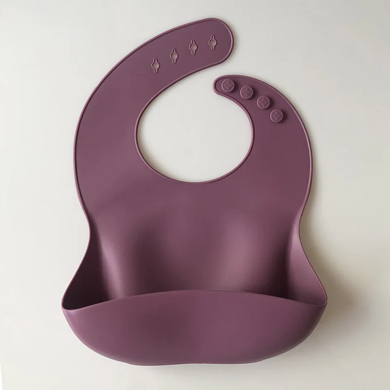 Baby Bib Hot Sale Waterproof Comfortable And Easy To Clean Food Grade Baby Silicone Bib