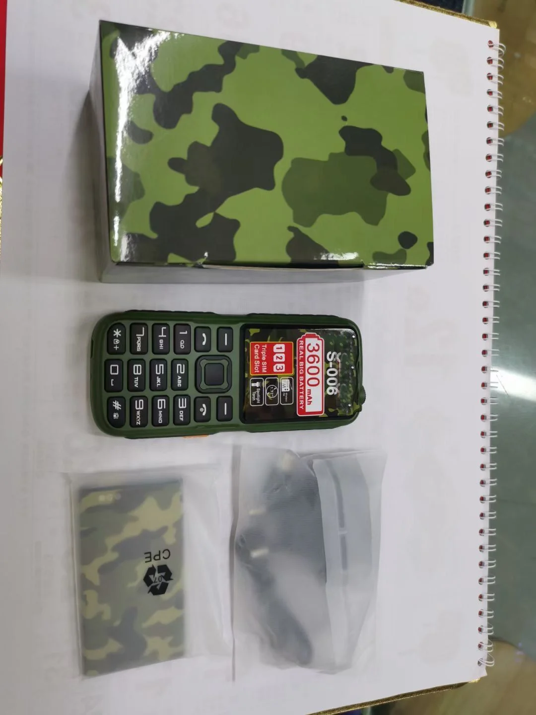 hot sellings 2023 S006 big battery rugged feature mobile phone with power bank