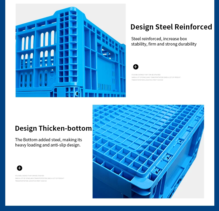 folding crate Hot selling  Rectangular plastic foldable  crate collapsible crate Basket for fruits and vegetables