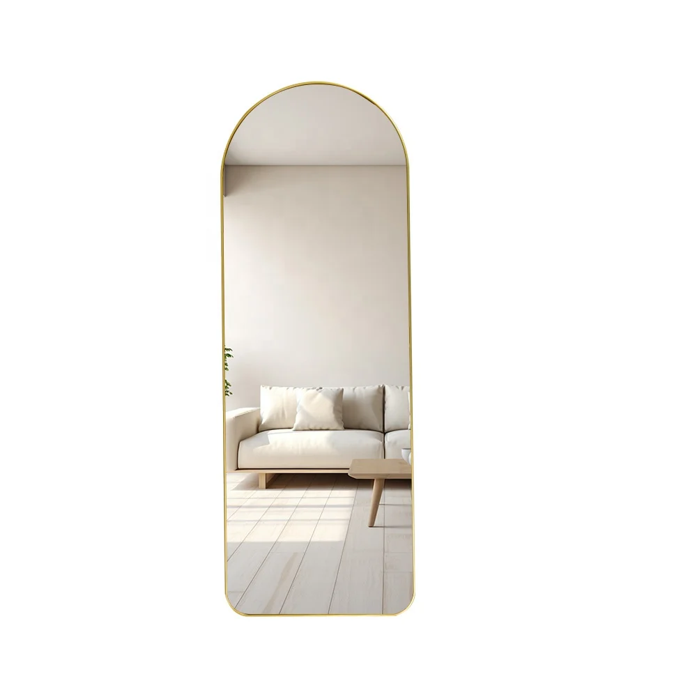 Foryoudecor customized dressing mirror gold bedroom PP wall large arch full length dressing mirror