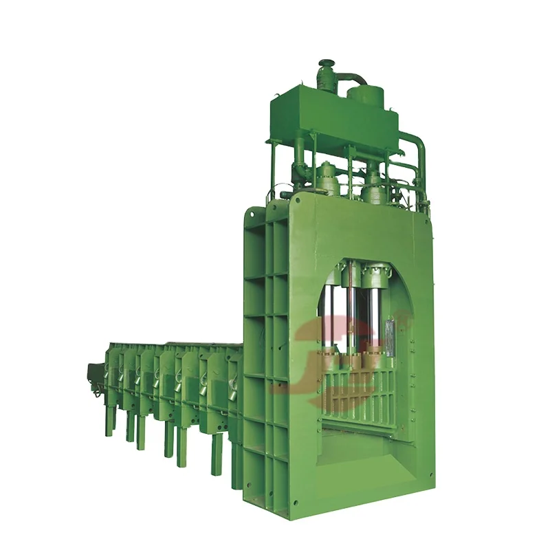 Small Baler Machine 10 tons Vertical Hydraulic Baler Machine Automatic Feeding Ganrty Cutter