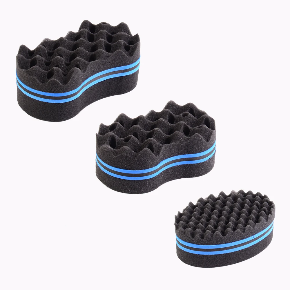 Hot Sale Magic Twist Hair Curl Sponge Wave Twist Brush Two-Side Afro Curling Sponge for Black Men