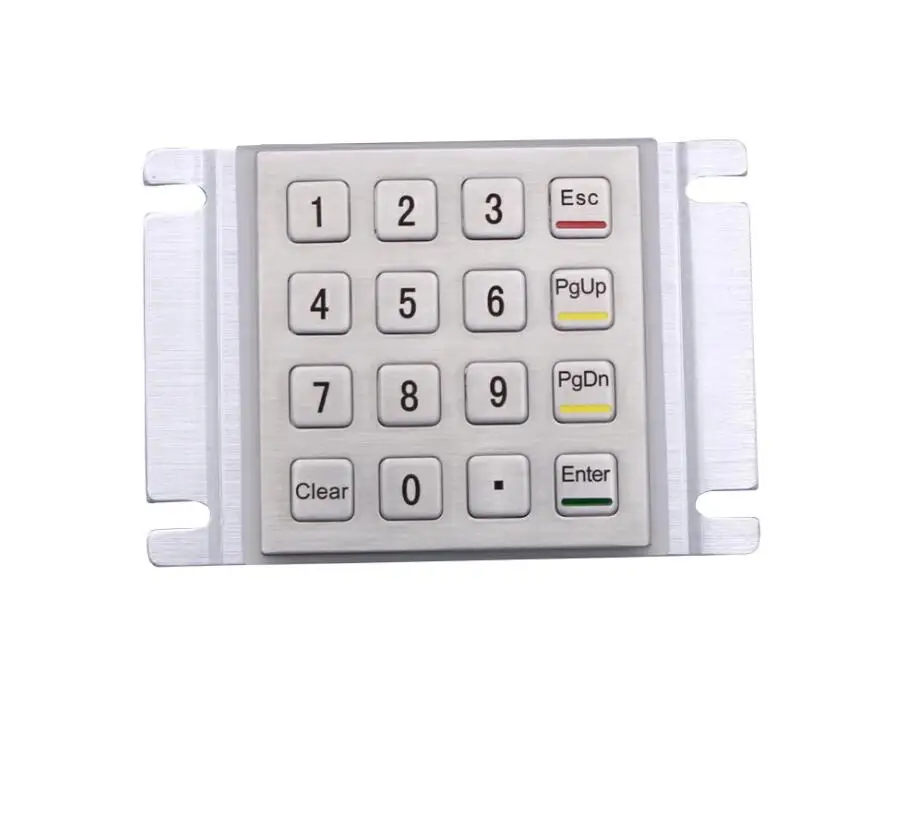 16 ATM Тип клавишная Кнопка антивандальная и водонепроницаемая IP65 металлическая цифровая клавиатура с плоскими клавишами