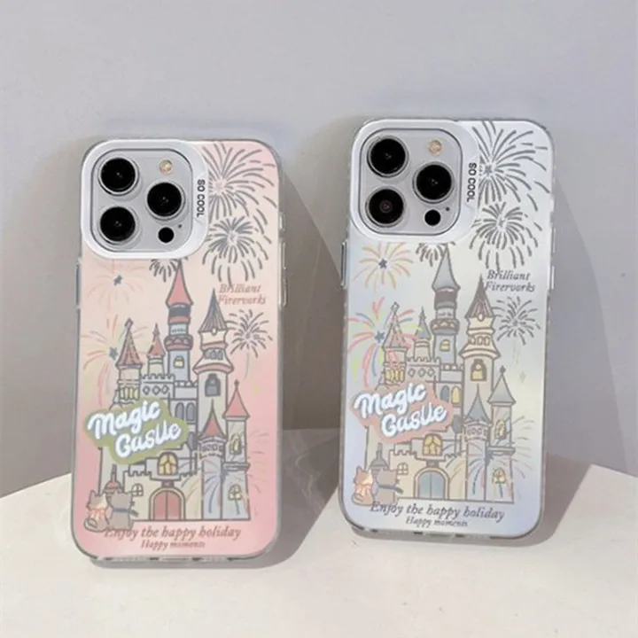 OEM Custom Print Magic Caslle IMD Designs TPU PC Phone Case For iPhone XS XR 11 12 13 14 15 pro max Back Cover Casing