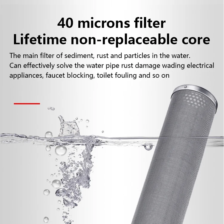 FLN Pre-filter Whole House Large Flow Sediment Removal Stainless Steel Pre Filtration Water Filter System For Home Use