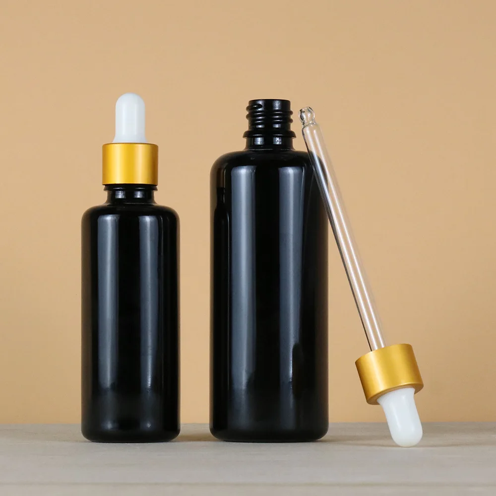 1oz  Amber Green Blue Clear Black White Glass Essential Dropper Bottle  for Pharma and Cosmetic packaging 10ml 15ml 20ml 30ml