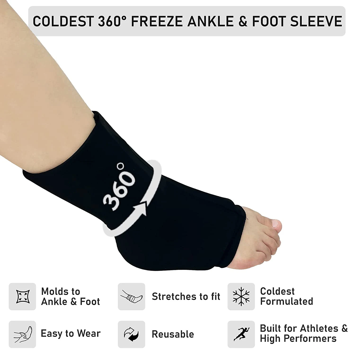 Reusable custom skin-friendly non-toxic hot&cold foot sock breathable microwave ice&heat feet pack massager