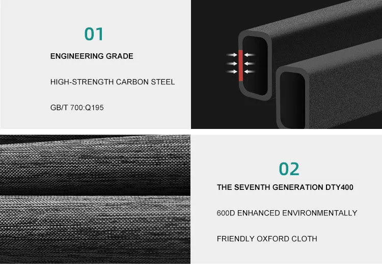 OEM camp beach lounge chair double leisure fishing chair filled cotton folding lawn oversized camping chair for adults