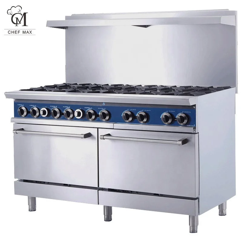 CHEFMAX commercial cooking stove 6 burner commercial gas range with oven