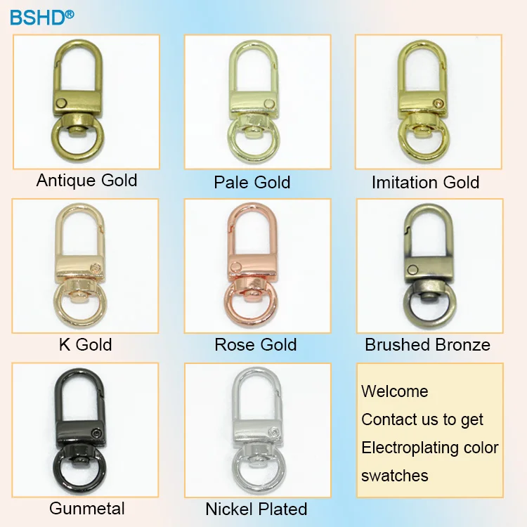 Fast Delivery Colorful Metal Lobster Claw Clasp Swivel Lanyard Trigger Snap Hook Strap With Key Ring Diy Accessories