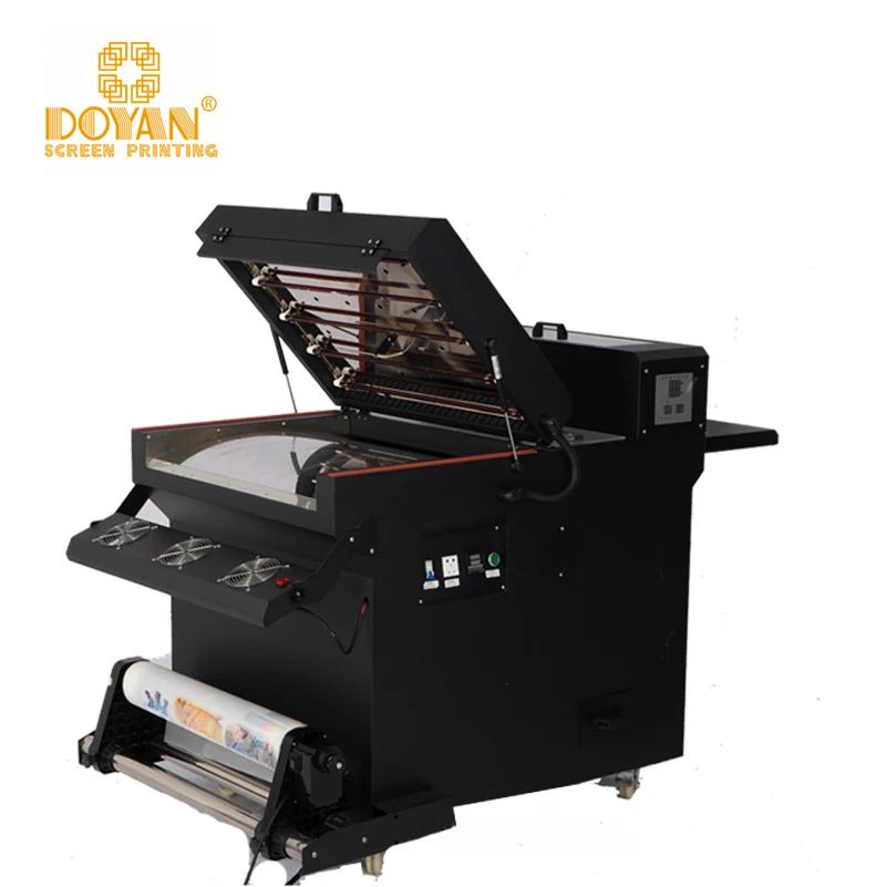 24 inch DTF printer dual i3200 roll to roll pet film DTF printing machine with 60cm DTF powder shaker