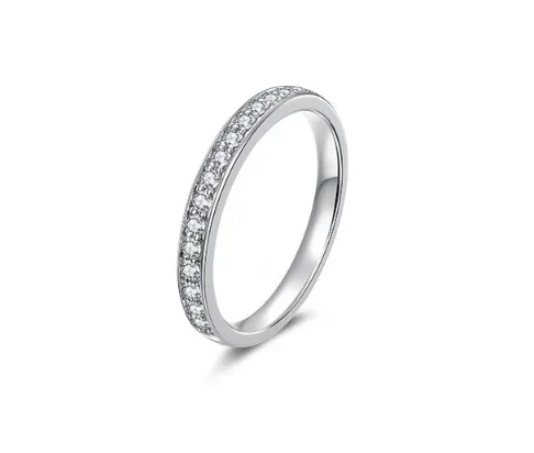 Dolphin 18K gold row INlaid diamond ring laboratory bred diamond wedding ring for female couple white 0.21 carat