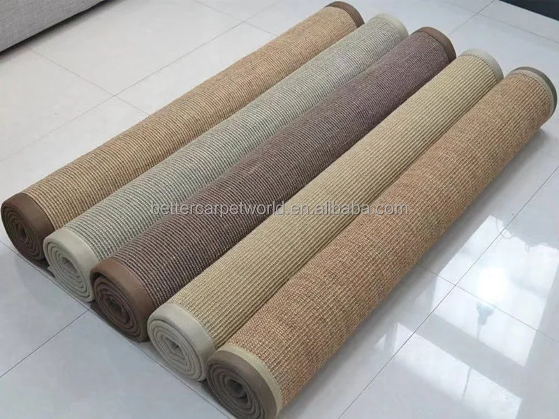 Latex back Natural Fiber Sisal Rug Cat Tree Wholesale Sisal Hemp Carpets Large Luxurious Wooden Scratching Post Rolls Decoration