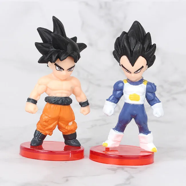 Top Quality 16pcs/Set Anime Dra gon Balls Super Saiyan Goku Character Model Decoration Collection Toy Action Figure