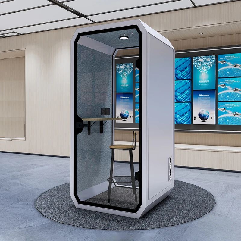 2024 New Design Private Silent Space Meeting Phone Pod Sound Proof Phone Booth
