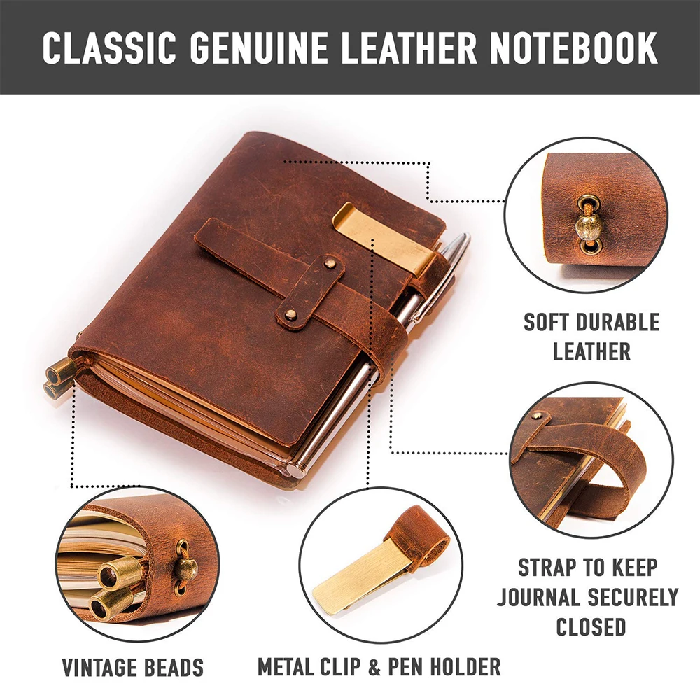 High Quality Custom Handmade Leather Journal Diary Business Notebook