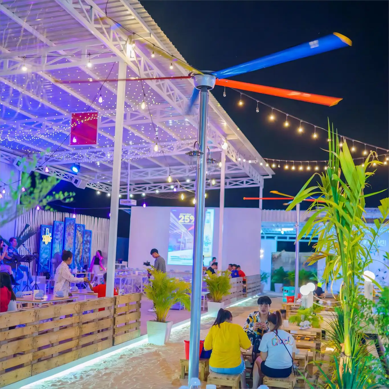 Bldc 9FT Ceiling Fan Big Industrial Ventilation Hvls Ceiling Fan